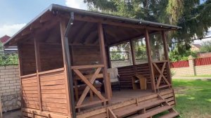 Четырехскатная беседка 3*4 м. на винтовых сваях