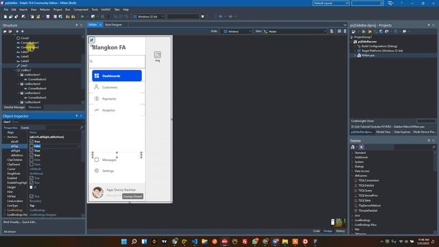 003 - Delphi Firemonkey - Sidebar Menu UIUX смотреть онлайн