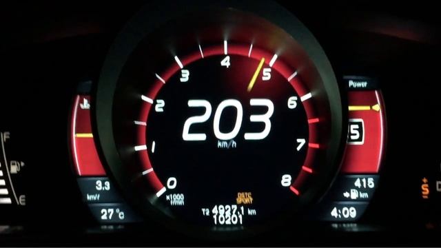 Volvo V40 T5 (2.0/213HP) CrossCountry 0-218 Top Speed Test (Electronically Limited)