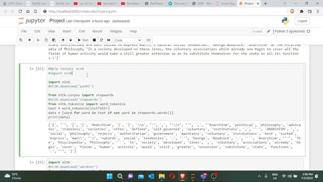 Preprocessing on Wikipedia Articles (python NLTK) смотреть онлайн