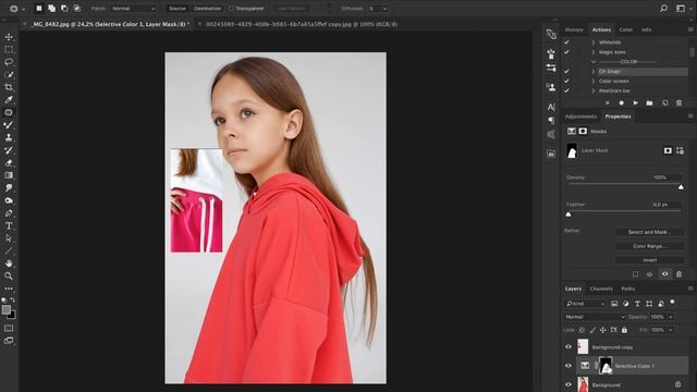 Как изменить цвет одежды в фотошопе смотреть онлайн