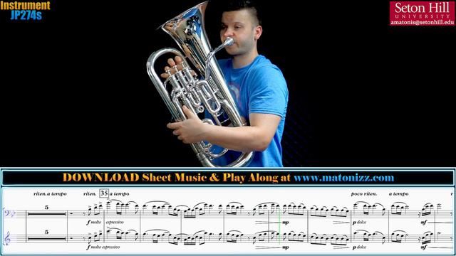 Dvořák "Going Home" - NEW EUPHONIUM SOLO VERSION!!! (from “New World Symphony”) Play Along Matonizz смотреть онлайн