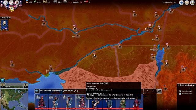 AGEOD's Civil War 2 (multiplayer) | At the Gates of Harper's Ferry | May 1861 | 2 смотреть онлайн