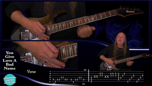 How To Play You Give Love A Bad Name On Guitar смотреть онлайн