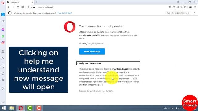 How to fix Your connection is not private error in Opera browser? смотреть онлайн