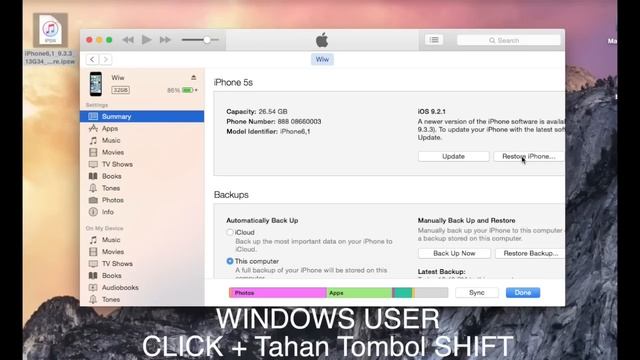 [iMalang] Cara Restore Manual dengan IPSW iOs 9.3.3 iPhone/iPad/iPod смотреть онлайн
