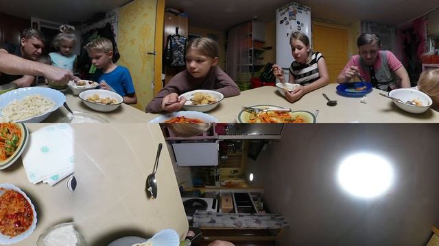 Шикарный семейный ужин в 360v 2 часть#многодетнаясемья#семейныйужин#MUKBANG смотреть онлайн