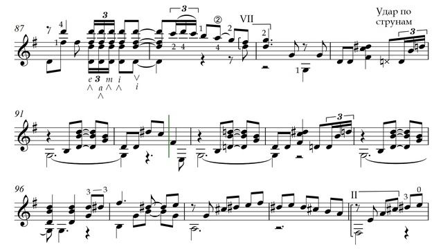 Х. Нуньес. "Севилья". Вальс Фламенко. Видео партитуры