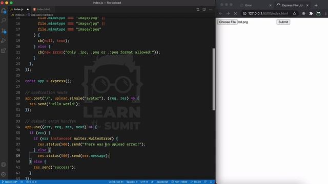 #23 - File Upload with multer - Express JS in Bangla ( বাংলা ) - Node.js Bangla Tutorial смотреть онлайн