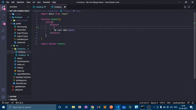 Django React Series Tutorial 3 ( Styling our header & footer components ) смотреть онлайн