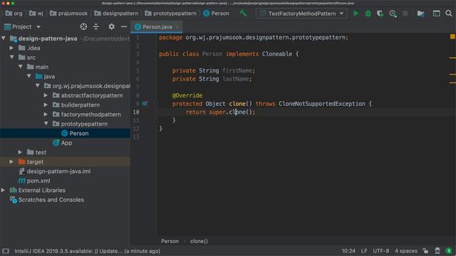 Software design patterns in Java - Prototype Pattern смотреть онлайн