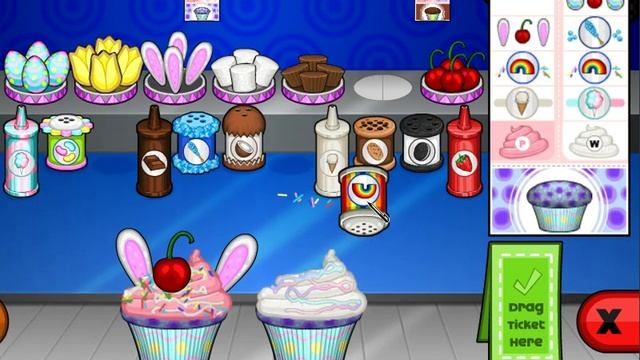 Papa's Cupcakeria - Last Easter Topping Unlocked! (Rank 18, Day 33) смотреть онлайн