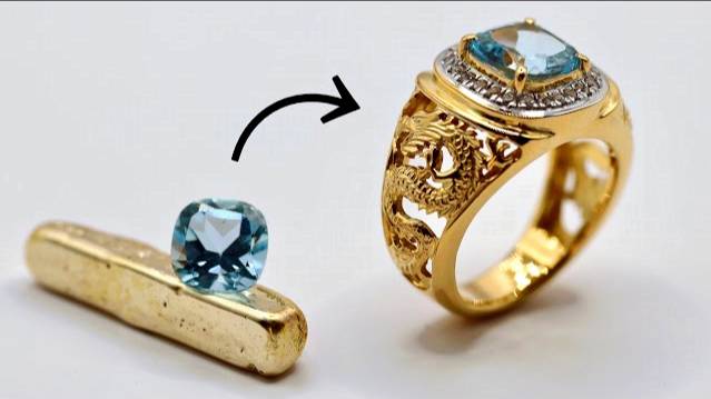 how to make gold signet ring - how it's made jewellery смотреть онлайн