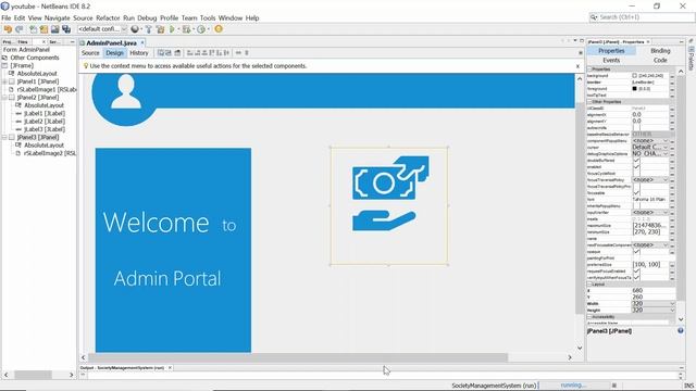 How to Design a simple admin dashboard UI using Swing and Java -Netbeans смотреть онлайн