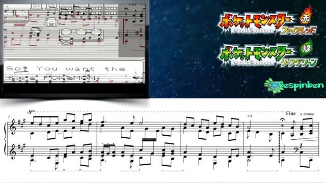 Pokémon FireRed/LeafGreen: "Pallet Town" - (Piano Sheet Music) смотреть онлайн