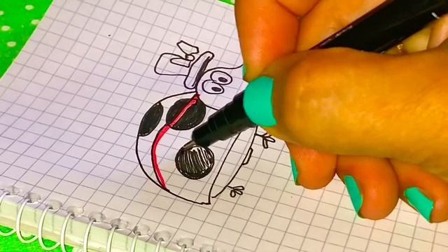 Милая БОЖЬЯ КОРОВКА/Как нарисовать божью коровку, просто рисуем, легко нарисовать, учимся рисовать. смотреть онлайн