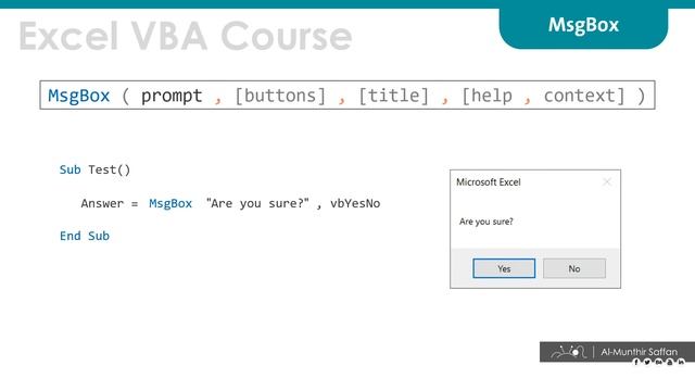 برمجة الإكسل - الدرس 09 - كل شيء عن الرسائل النصية Msgbox Excel VBA смотреть онлайн
