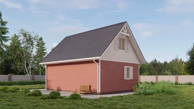 Баня 6х8 с мансардой смотреть онлайн