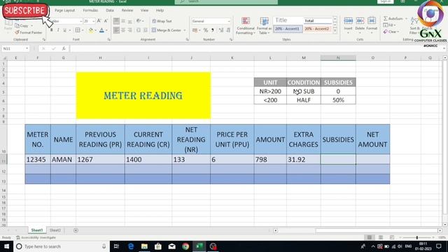 How To Make Power consumption calculator sheet in excel | Meter reading in MS excel смотреть онлайн
