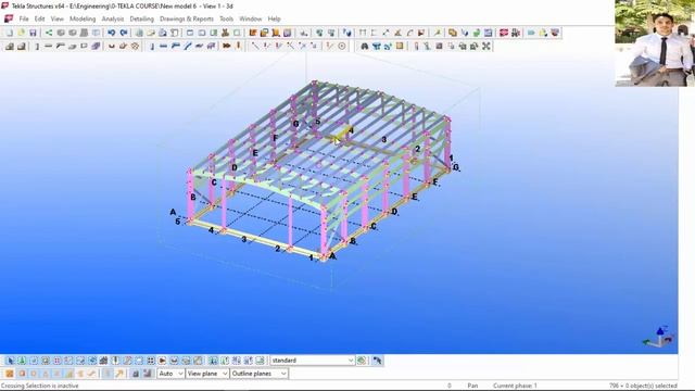 (09)Steel Structure Frame - Tekla Structure (Finishing Drawing From Tekla)