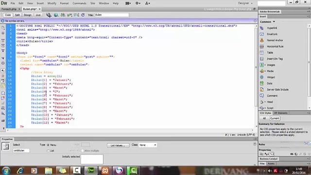 Belajar WEB Programing PHP,MySql dan XAMPP - 17 Membuat Bulan dengan Foreach смотреть онлайн