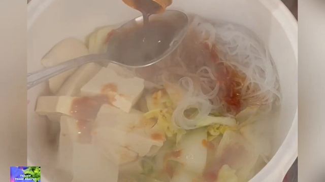 【 白菜粉丝豆腐煲】Chinese Cabbage Tofu Stew