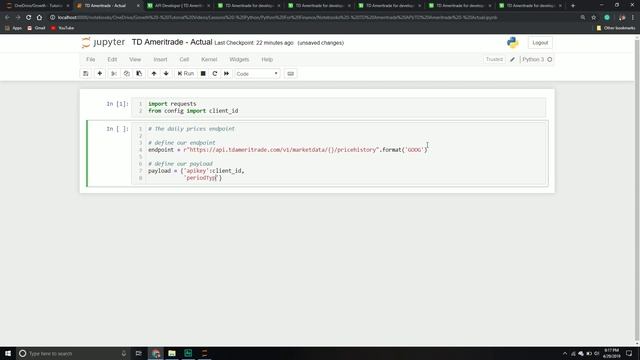 How to Use the TD Ameritrade API | Part 1 смотреть онлайн