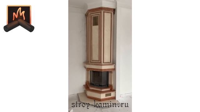 Строим угловой камин из мрамора в ЖК Садовые кварталы - топка АСТОВ ПП 6957 с авторской облицовкой
