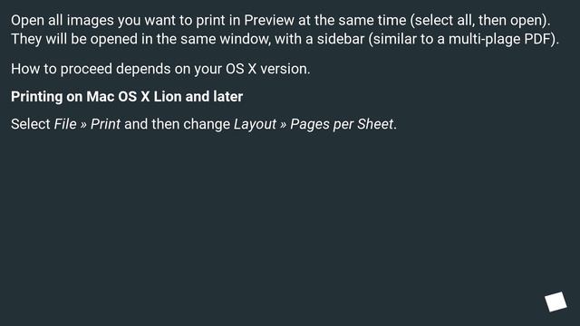 Is there a simple way to print multiple images on the same page in Mac OS X? смотреть онлайн