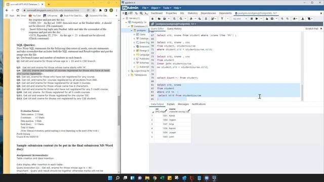 PostGRE Database and Nested SQL Queries смотреть онлайн