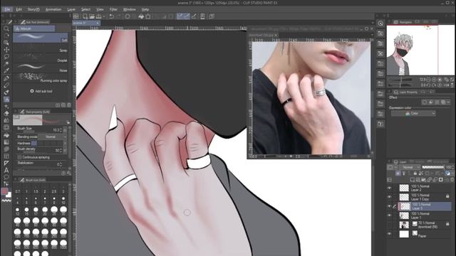 Anime style semi-realism illustration.HINDI URDU.adobe photoshop adobe illustrator.clip studio pain смотреть онлайн