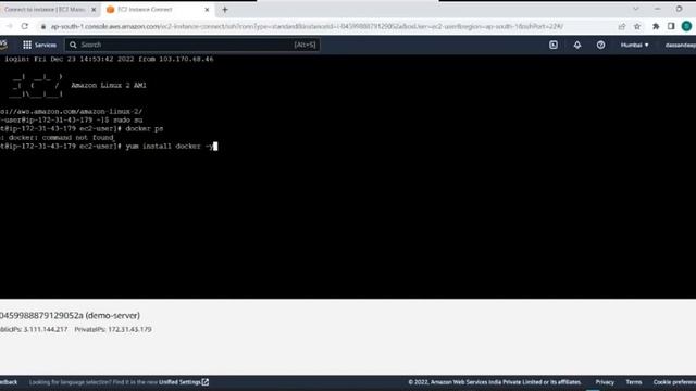 Install docker on AWS instance | AWS | Amazon linux | Docker Tutorial смотреть онлайн