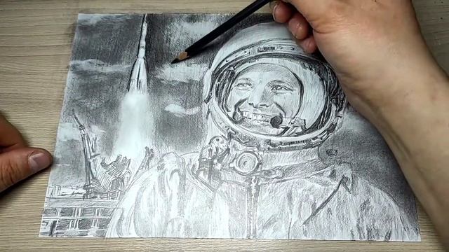 Человек-Легенда, Юрий Гагарин/рисунок/портрет/Yuri Gagarin смотреть онлайн