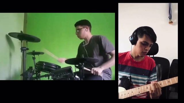 Never looking back-Scarlet White(Guitar and drums cover) смотреть онлайн