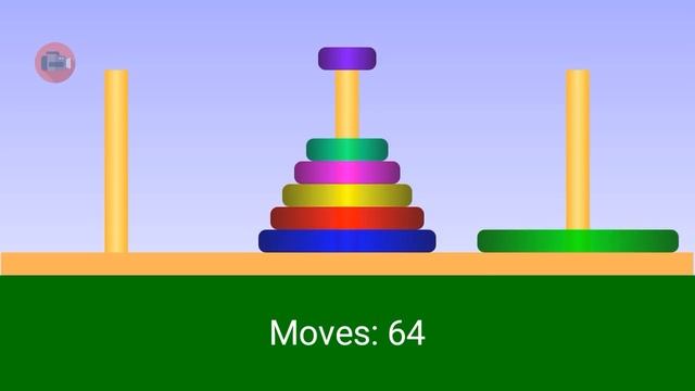 Tower of Hanoi: Seven Rings(Disks) Solution 7. смотреть онлайн
