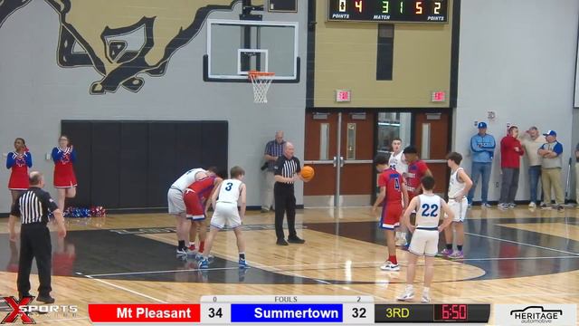 Summertown Boys Basketball vs Mt Pleasant - Region Semis - 2/27/24 смотреть онлайн
