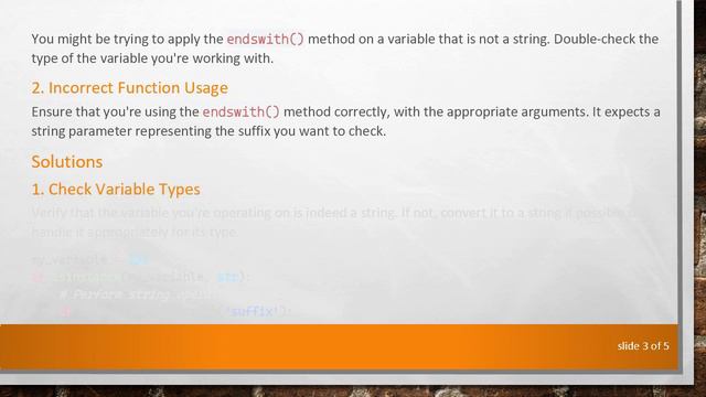 Understanding the Error: 'str' object has no attribute 'endswith' in Python смотреть онлайн