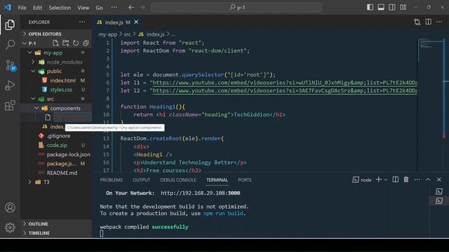 [Tutorial:05-ReactJS] Learn react components with live project ? Functional Component | #reactjs смотреть онлайн
