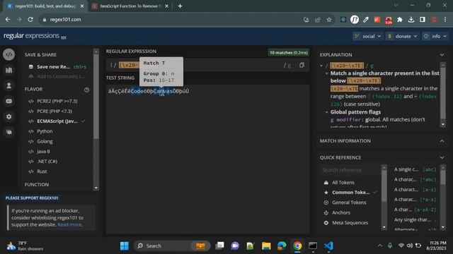 JavaScript | Remove Non Printable ASCII Characters From A String ! смотреть онлайн