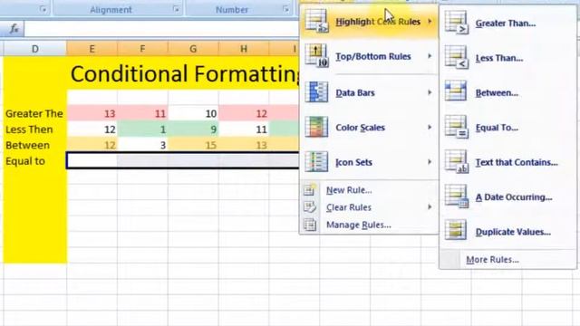 Lesson 16 The Conditional Formating Microsoft Office Excel 2007 2010 free Educational video Trainin смотреть онлайн