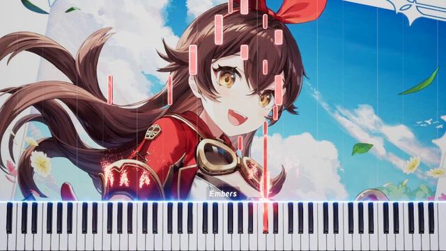 A Sweet Smile (Amber's Theme) | Genshin Impact Piano Tutorial смотреть онлайн