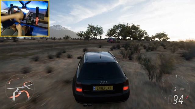 Forza Hoizon 5 Audi RS 4 Avant 2001 Gameplay Steering Wheel смотреть онлайн