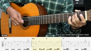 November Rain - Guns N' Roses - Fingerstyle Guitar Tutorial + TAB & Lyrics