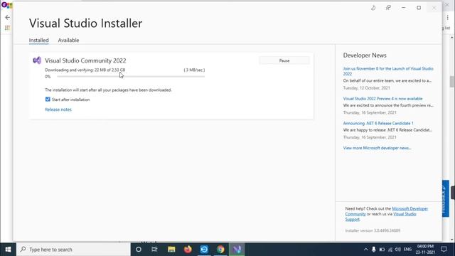How to Download and Install visual studio community 2022 Windows | Visual Studio install kaise kare смотреть онлайн