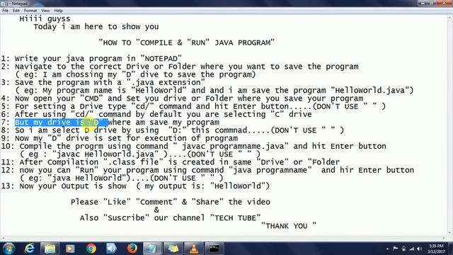 HOW TO "COMPILE" & "RUN" JAVA PROGRAM смотреть онлайн