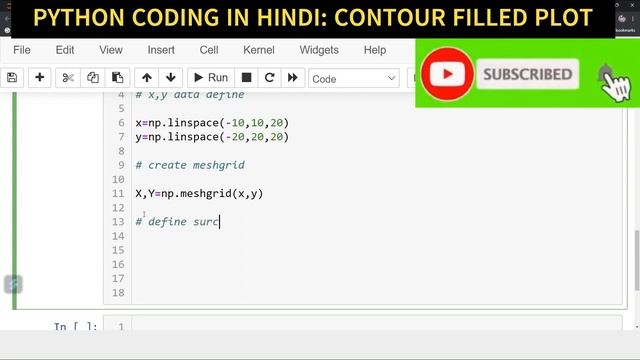 PYTHON IN HINDI| CONTOUR FILLED PLOT| MATPLOTLIN|NUMOY| PYTHON FOR BEGINNERS| PYTHON TUTORIALS смотреть онлайн