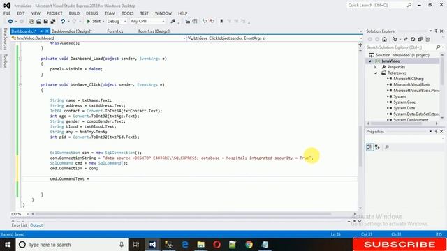 Hospital management system in Csharp (C#, Visual Studio, Sql (SSMS) Complete Project (Step by Step) смотреть онлайн