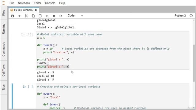 Learn Python From Beginner To Advanced Level : 16 Tutorial 16 Python global local nonlocal смотреть онлайн