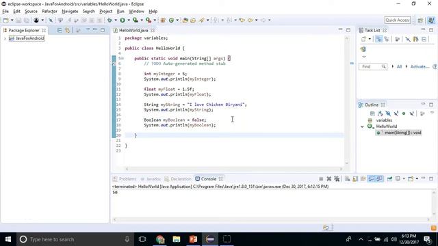 Java for Android - 1 - Variables смотреть онлайн