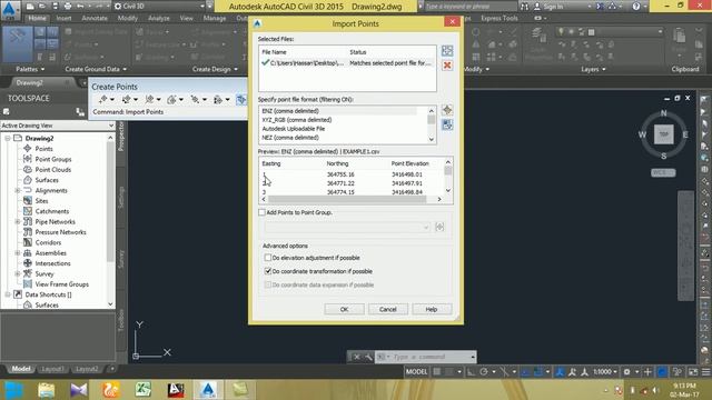How to Import Points in AutoCad Civil 3D in Pashto-Part 02 смотреть онлайн